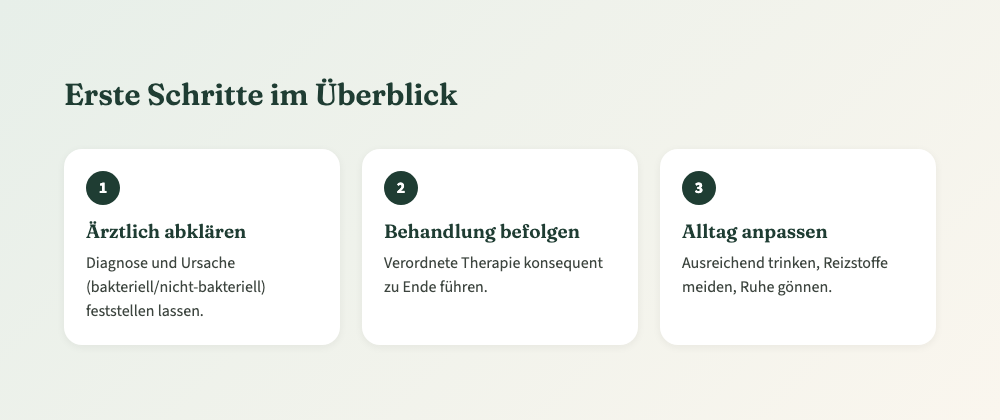 Drei Schritte im Umgang mit einer Prostataentzündung